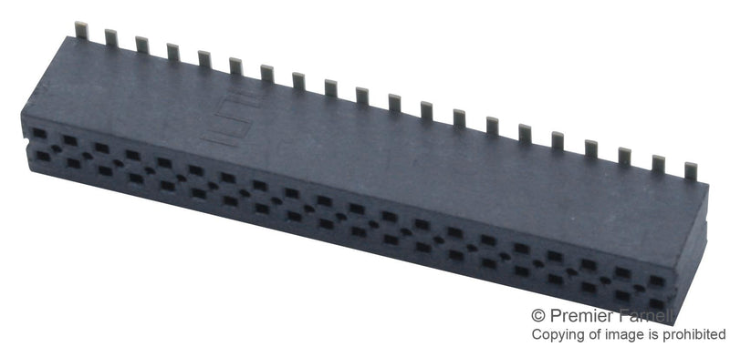 SAMTEC FLE-120-01-G-DV Board-To-Board Connector, 1.27 mm, 40 Contacts, Receptacle, FLE Series, Surface Mount, 2 Rows