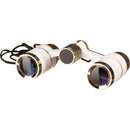 LaScala Optics 3x18 Figaro Opera Glasses (White/Gold)