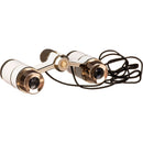 LaScala Optics 3x18 Figaro Opera Glasses (White/Gold)