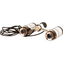 LaScala Optics 3x18 Figaro Opera Glasses (White/Gold)