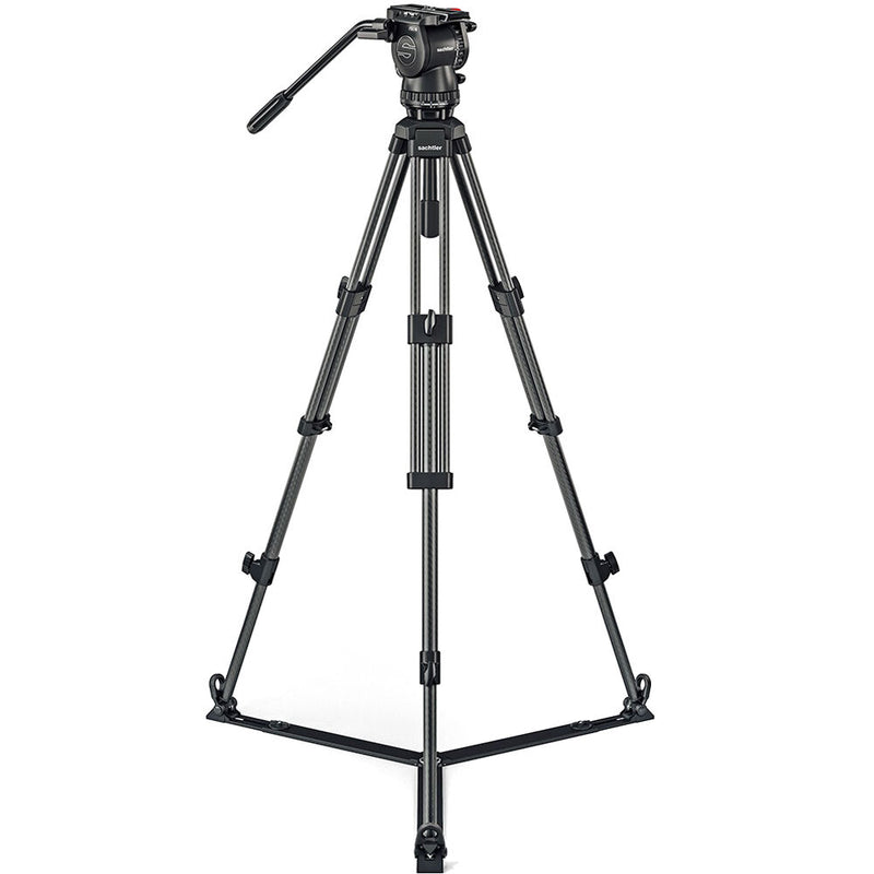 Sachtler System FSB 6 Mk II Sideload and 75/2 Carbon Fiber Tripod Legs with Ground Spreader and Bag