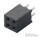 SAMTEC SQT-102-01-L-D Board-To-Board Connector, Vertical, 2 mm, 4 Contacts, Receptacle, SQT Series, Through Hole, 2 Rows