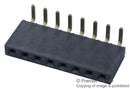 SAMTEC SSW-108-02-G-S-RA Board-To-Board Connector, Right Angle, 2.54 mm, 8 Contacts, Receptacle, SSW Series, Through Hole