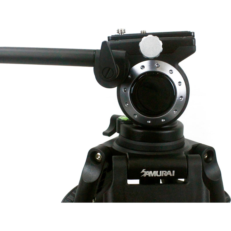 Samurai Broadcast Pro Plus Professional 3-Section Video Tripod with Fluid Head