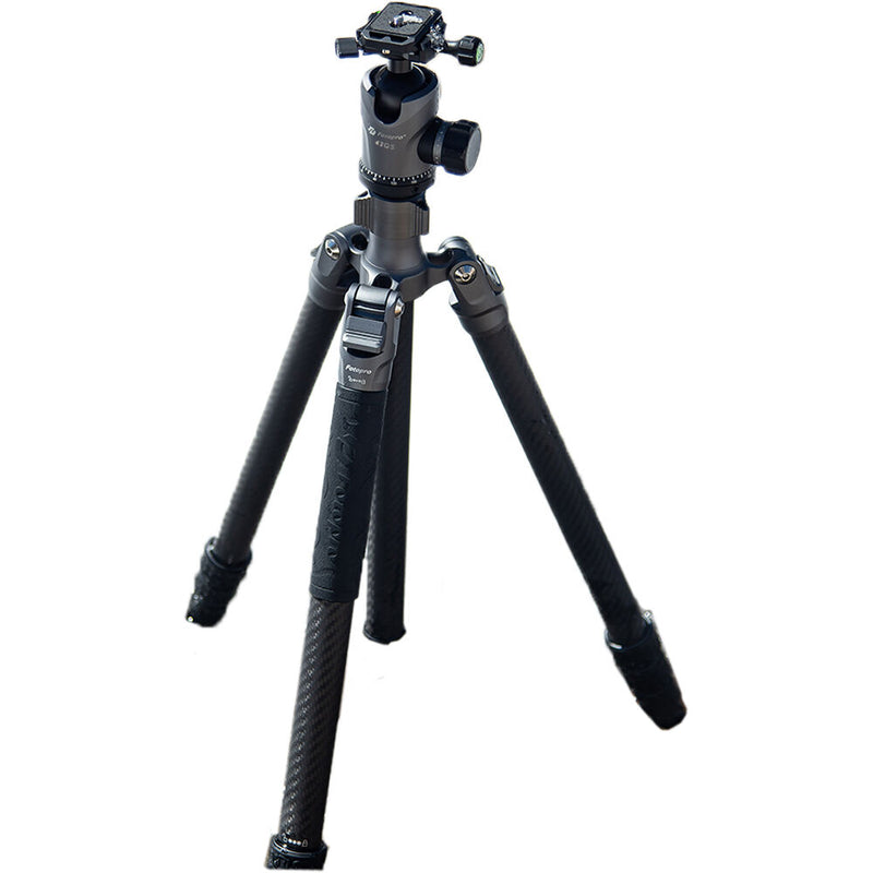 Fotopro Sherpa Carbon Fiber Travel Tripod with FPH-42QS Arca-Type Ball Head and Monopod (Black)