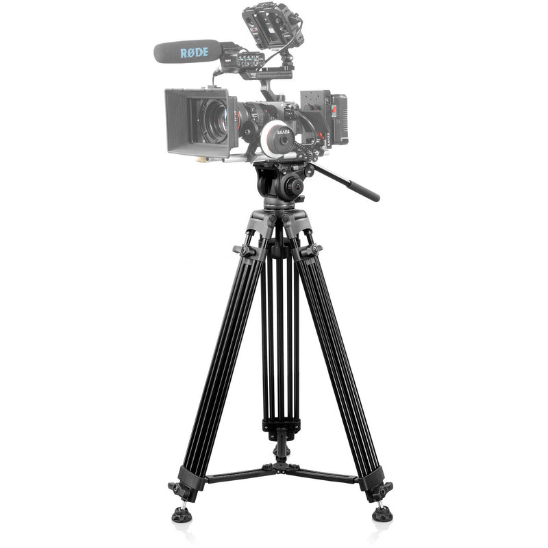 SHAPE SVT10K 3-Stage Video Tripod with Fluid Head and Bag