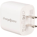 ChargeWorx Dual USB Type-A & USB Type-C Wall Charger with 3-Tip Cable