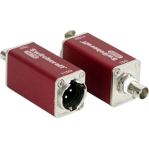 Switchcraft 367R AES-EBU 75/110 Ohms BNC to XLR Male Adapter