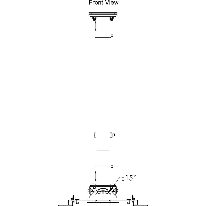 Video Mount Products PM-LP Yokeless Low Profile Projector Mount (Silver)