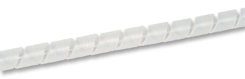 HELLERMANNTYTON SBPE1.5 NATURAL Spiral Wrap, Zero Halogen, 0.157 ", 4 mm, Polyethylene, Natural, 98 ft, 30 m