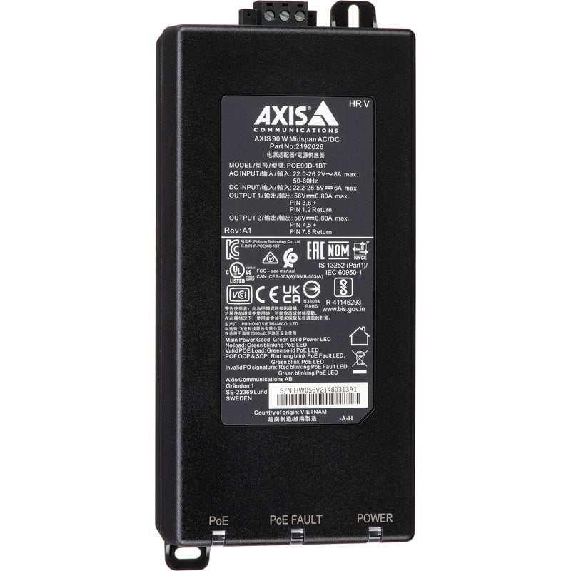 Axis Communications 90W Single-Port AC/DC Midspan