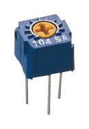 Nidec Copal Electronics CT-6ER103 Trimmer Potentiometer Top Adjustment 10 Kohm 1 Turns Through Hole CT-6 Series 500 mW &plusmn; 10%