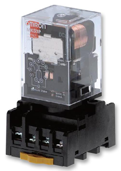 OMRON INDUSTRIAL AUTOMATION MKS3PI5DC24 General Purpose Relay, MK-S Series, Power, Non Latching, 3PDT, 24 VDC, 10 A