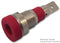 MULTICOMP 24.241.1 Banana Test Connector, 4mm, Receptacle, Panel Mount, 25 A, Nickel Plated Contacts, Red