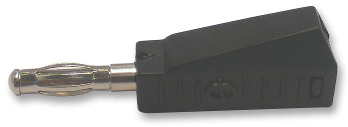 MULTICOMP A-1.107.B Banana Test Connector, 4mm, Plug, Cable Mount, 19 A, 30 VAC, Nickel Plated Contacts, Black
