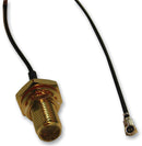 MULTICOMP R-132G7210100CB RF / Coaxial Cable Assembly, U.FL Right Angle Plug, SMA Bulkhead Jack, 1.37mm, 50 ohm, 3.9 "