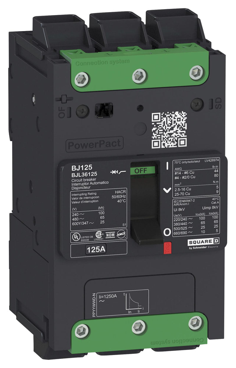 SQUARE D BY SCHNEIDER ELECTRIC BDL36030 CIRCUIT BREAKER, 3 POLE, 30A, 240VAC