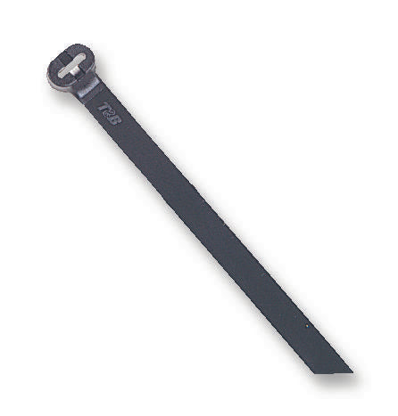 THOMAS & BETTS TY27MX Cable Tie, Ty Rap UV Resistant, Nylon 6.6 (Polyamide 6.6), Black, 340 mm, 6.86 mm, 90 mm, 120 lb