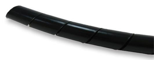 THOMAS & BETTS SRPE-8-0-C Spiral Wrap, UV Resistant, 0.314 ", 8 mm, Polyethylene, Black, 33 ft, 10 m