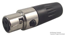 MULTICOMP SVP556-TA-1 XLR Audio Connector, Mini XLR, 3 Contacts, Socket, Cable Mount, Gold Plated Contacts, Metal Body