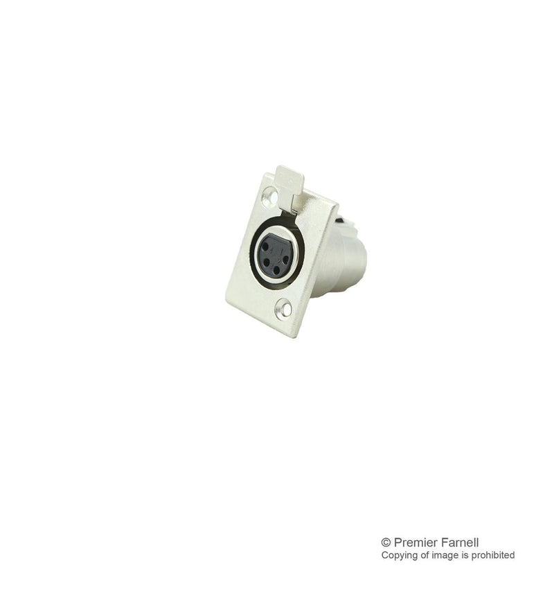 MULTICOMP SVP561-4P XLR Audio Connector, 4 Contacts, Jack, Panel Mount, Silver Plated Contacts, Metal Body