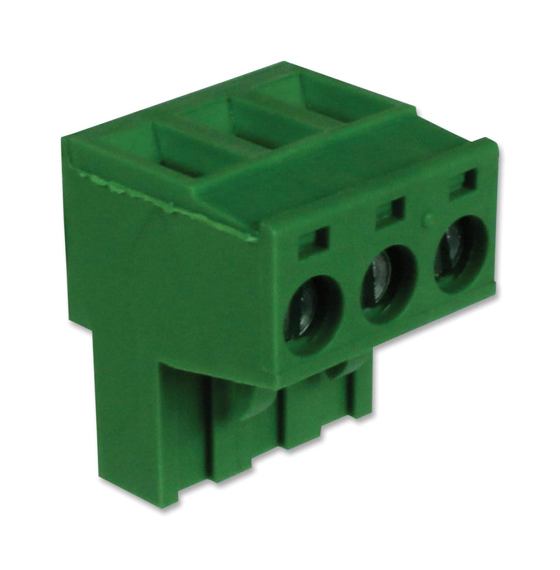 CAMDENBOSS CTB9208/3 Pluggable Terminal Block, 5.08 mm, 3 Ways, 30 AWG, 12 AWG, 2.5 mm&sup2;, Screw