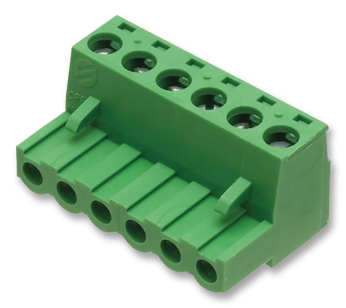 CAMDENBOSS CTB9208/6 Pluggable Terminal Block, 5.08 mm, 6 Ways, 30 AWG, 12 AWG, 2.5 mm&sup2;, Screw