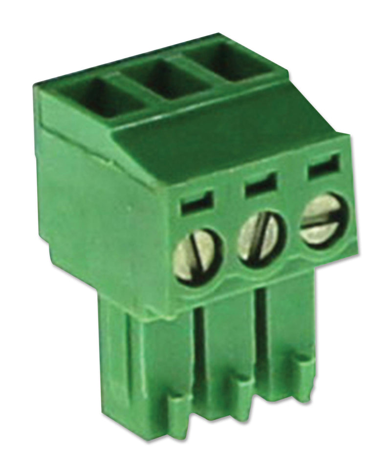 CAMDENBOSS CTB92HE/3 Pluggable Terminal Block, 3.81 mm, 3 Ways, 30 AWG, 16 AWG, 10 mm&sup2;, Screw