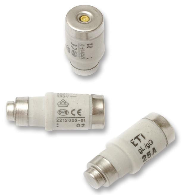 MULTICOMP 2212001 Fuse, Industrial / Power, D0 Series, 20 A, 400 VAC, 250 VDC, 15mm x 36mm, 0.59" x 1.42"