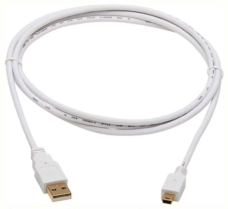 TRIPP-LITE U030AB-006-WH U030AB-006-WH USB Cable 2.0 Type A-MINI B Plug 6FT