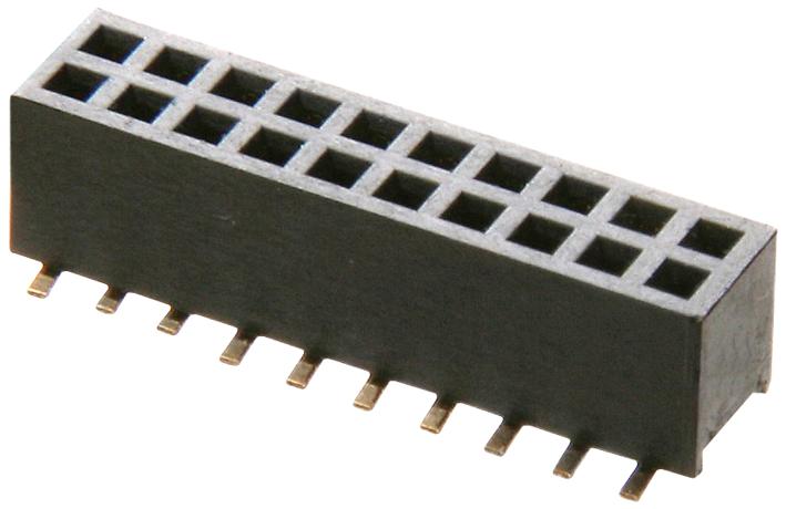 Harwin M50-3121045 M50-3121045 PCB Receptacle Board-to-Board 1.27 mm 2 Rows 20 Contacts Surface Mount Archer M50