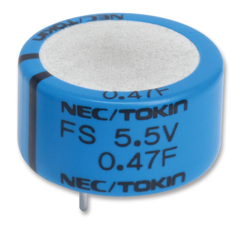 KEMET FS0H104ZF Supercapacitor, EDLC, 0.1 F, 5.5 V, Radial Leaded, FS Series, +80%, -20%