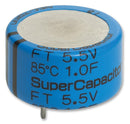 KEMET FTW0H104ZF Supercapacitor, EDLC, 0.1 F, 5.5 V, Radial Leaded, FT Series, +80%, -20%