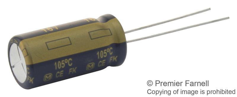 PANASONIC ELECTRONIC COMPONENTS EEUFK1E561 Electrolytic Capacitor, 560 &micro;F, 25 V, FK Series, &plusmn; 20%, Radial Leaded, 10 mm