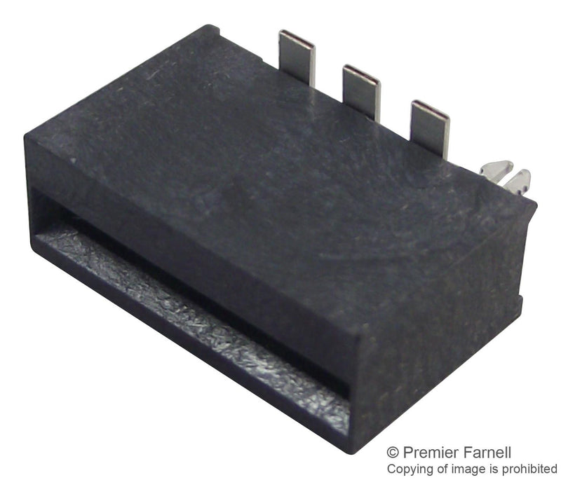 SAMTEC PEC-03-02-T-S-LC Connector, PEC Series, Card Edge, 3 Contacts, Receptacle, 2.54 mm, Surface Mount