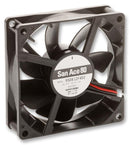 SANYO DENKI - SANACE FANS 9S0812L4011 Axial Fan, San Ace 80 Series, 12 V, DC, 80 mm, 25 mm, 16 dBA, 23.3 cu.ft/min