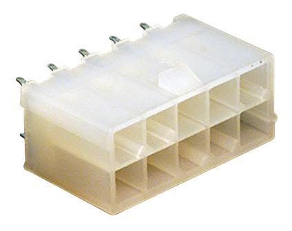 MOLEX 39-29-0103 Mini-Fit Jr. Header, 2 Row, Vertical, without Snap-in Plastic Peg PCB Lock, 10 Way