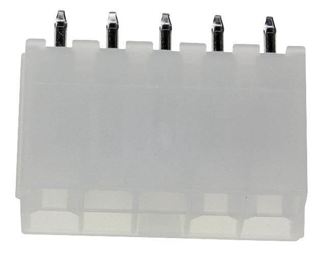 MOLEX 39-29-3106 Mini-Fit Jr. Header, 2 Row, Vertical, without Snap-in Plastic Peg PCB Lock, 10 Way, with Drain Holes