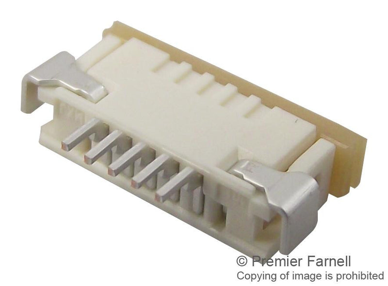 MOLEX 52207-0560 FFC/FPC Connector, Right-Angle, SMT, ZIF, Top Contact Style Receptacle, 5 Way