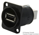 NEUTRIK NAUSB-W-B Connector Adaptor, Multimedia, USB 2.0 A, Receptacle, USB 2.0 B, Receptacle