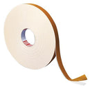 TESA 04957-00009-00 Tape, White, Foam, PE (Polyethylene) Film, 25 mm, 0.98 ", 25 m, 82.02 ft