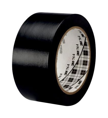 3M 764 50MM BLACK Tape, Black, Safety, Hazard Warning, PVC (Polyvinylchloride), 50 mm, 1.97 ", 33 m, 108.27 ft