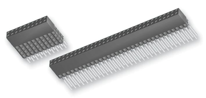 SAMTEC ESQ-118-14-G-D Board-To-Board Connector, 2.54 mm, 36 Contacts, Receptacle, ESQ Series, Through Hole, 2 Rows