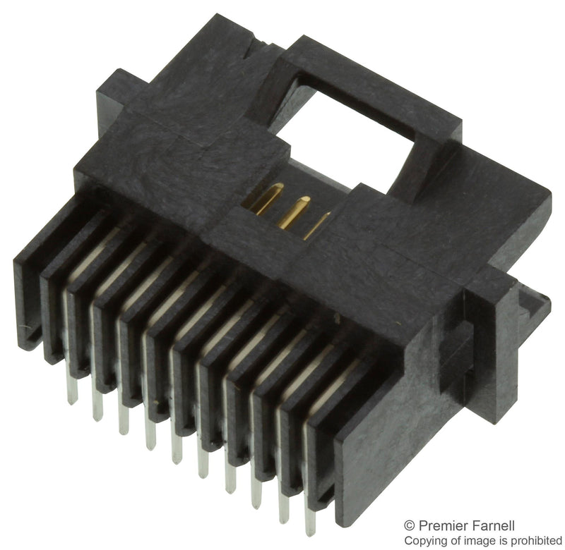 AMP - TE CONNECTIVITY 5-104069-1 Board-To-Board Connector, Right Angle, 1.27 mm, 20 Contacts, Header, AMPMODU System 50 Series