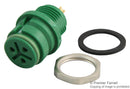 BINDER 99-9108-70-03 Circular Connector, 720 Series, Panel Mount Receptacle, 3 Contacts, Solder Socket