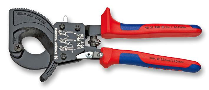 KNIPEX 95 31 250 250mm Cable Cutter for Aluminium and Copper Cables