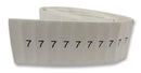 PRO POWER LHS12-4TW/7 Wire Marker, Pre Printed Heat Shrinkable Sleeve, 7, PO (Polyolefin), White, 5mm x 20mm, 12 mm