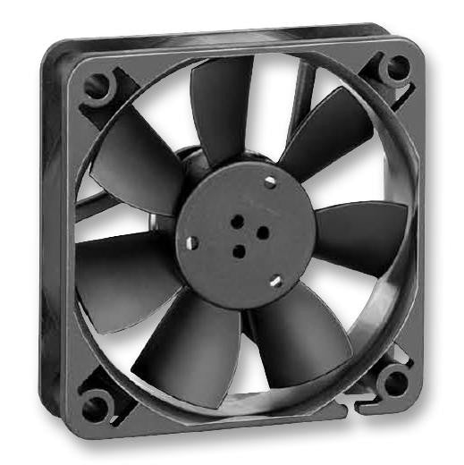 EBM-PAPST 612FH Axial Fan, 600F Series, 12 V, DC, 60 mm, 15 mm, 31 dBA, 19.4 cu.ft/min