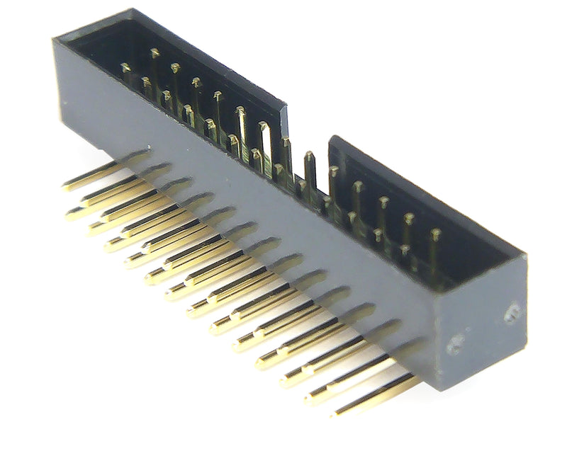 Multicomp PRO MP008646 Pin Header Wire-to-Board 2 mm Rows 26 Contacts Through Hole Right Angle MCP 2MM RA