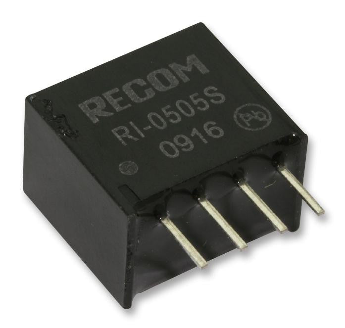 RECOM POWER RI-1205S Isolated Board Mount DC/DC Converter, Econoline, 1 Output, 2 W, 5 V, 400 mA